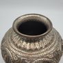 Antique Asian / Oriental White Metal Jar / Vase 19th Century Hand Decorated Image 6