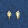 Two vintage brass hooks  small size Image 2