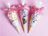Job lot 100 clear candy cones size Large 37 cm L x 18 cm W