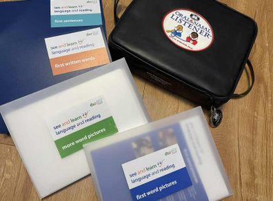 speech and language therapy materials (see and learn kits)