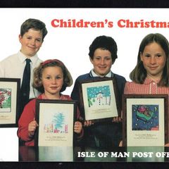 1996 Isle of Man Christmas Children's Paintings Commemorative Stamps Presentation Pack