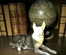 Antique porcelain German shepherd