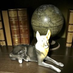 Antique porcelain German shepherd