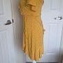 Boohoo Mustard Polka Dot Wrap Frill Tea Dress UK 10 Summer Boho Midi Image 2