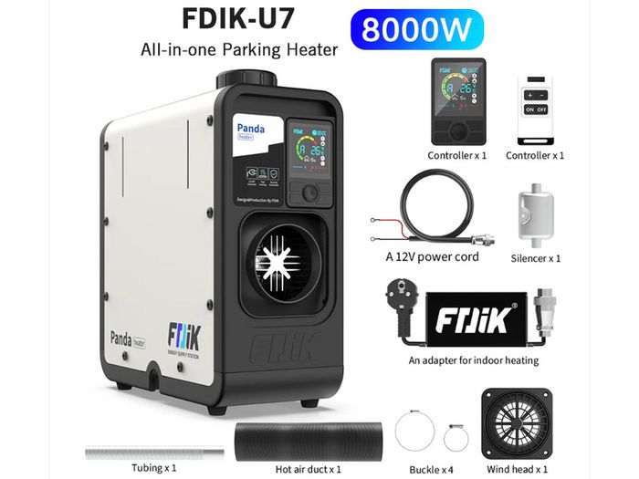 New Diesel / Kerosene Heater 8KW 12/24/220V APP with Upgraded 2KG Heat Exchanger