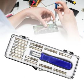 Screwdriver Kit 16 Precision Magnetic Bits PH0, PH1, PH2 T5, T6, T8, T10, T15 DIY Dismountable Screw Driver Set Mini Tool Case For Smart Home PC Phone Repair