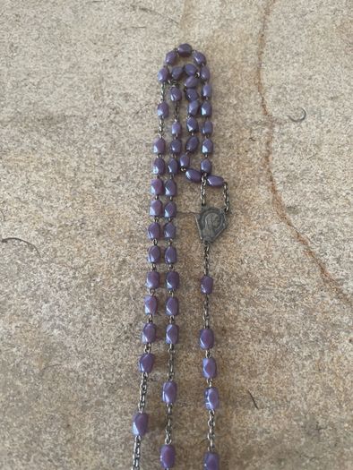 Vintage purple rosary beads