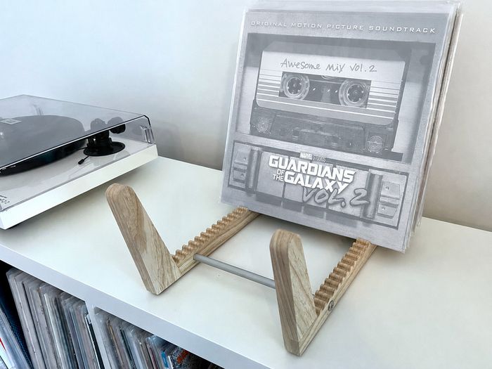 Solid Ash Record Display Stand