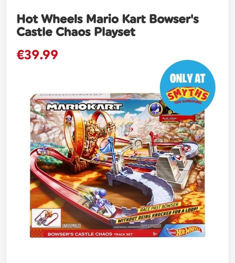Hot wheels Mario Kart Browsers Castle chaos playset