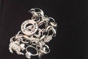 Sterling silver charms bracelet