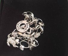 Sterling silver charms bracelet