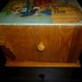 Wine rack Wooden Storage Box Crate Hand Painted. Vintage Image 5