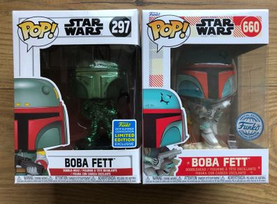 Funko Star Wars: Boba Fett Exclusives Bundle (Chrome & Retro)