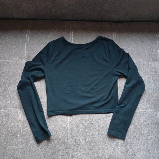 Black Long Sleeve cropped Top, size 10