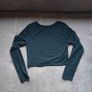 Black Long Sleeve cropped Top, size 10 Image 2