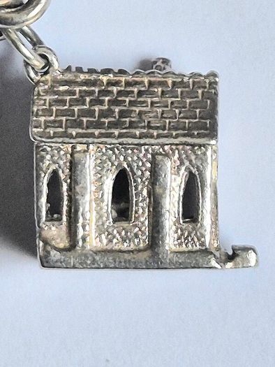 Vintage Irish Sterling Silver 14pc Charm Bracelet, Thomas O'Connor Charm Maker. Inc 1942 Pre Decimal Threepence, Dated Heart Padlock, Dublin Hallmarked