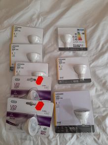 E4 LED light bulb bundle - 5xIKEA Ledare Gu10 400 Lm, 2 LED 230 lumen, 1x200 lumen