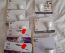 E4 LED light bulb bundle - 5xIKEA Ledare Gu10 400 Lm, 2 LED 230 lumen, 1x200 lumen
