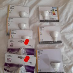 E4 LED light bulb bundle - 5xIKEA Ledare Gu10 400 Lm, 2 LED 230 lumen, 1x200 lumen