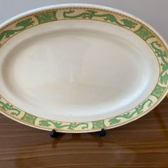 Arklow 1950 s green Dragon rare find large 16 inch platter