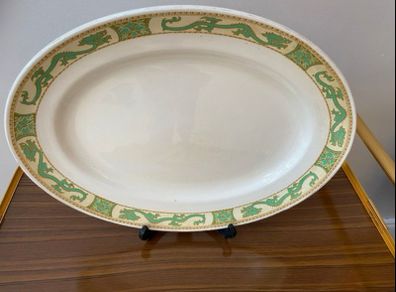 Arklow 1950 s green Dragon rare find large 16 inch platter