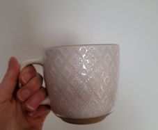 Ivory / beige textured ceramic mug NEW
