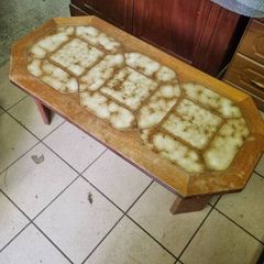 Mid Century teak coffee table with tile top