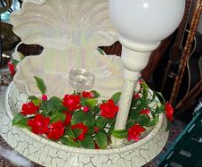 Vintage Indoor Water Fountain featuring a Shell Basin