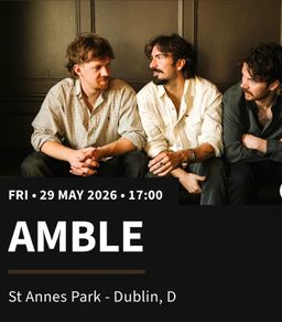 Amble Tickets 29th May