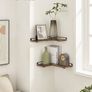 MULTIPLE COLOURS AVAILABLE Floating Shelves, Set of 2, L-Shaped Corner Shelves for Wall, Corner Wall Shelf, Industrial Style, for Living Room, Bedroom, Kitchen, Black Image 6