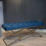 Metal-Framed Bench 120x40cm Gold Frame Image 3