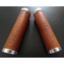 Viking Heritage Premium Leather Handlebar Grips (Pair) 130mm - Honey Image 4