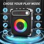SALE | Karaoke Machine with 2 Wireless Microphones, Bluetooth 5.1 Karaoke Speaker Bass/Treble Adjustment, PA System with Remote Control, LED Lights Supports TF Card, AUX, TWS, FM, REC for Party/Adults/Kids Image 5