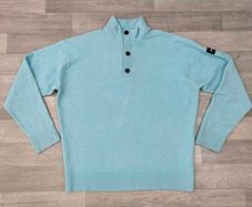 CK Calvin Klein Half Zip/Button Wool Blend Jumper Mens XL