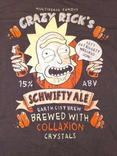 Rick and morty ricks crazy ale house t-shirt size large