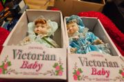 2 Small Porcelain Baby Dolls