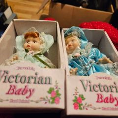 2 Small Porcelain Baby Dolls