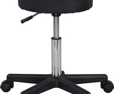 Black Adjustable Rolling Cushion Tattoo Massage Hydraulic Salon Stool,5 Wheels (FREE POSTAGE)