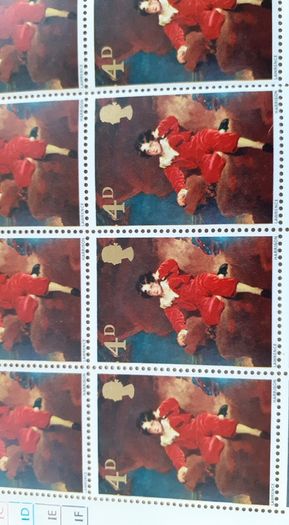 Sheets of Vintage UK Postage Stamps