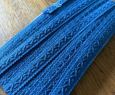New 10.4 metres of blue half inch thick upholstery gimp