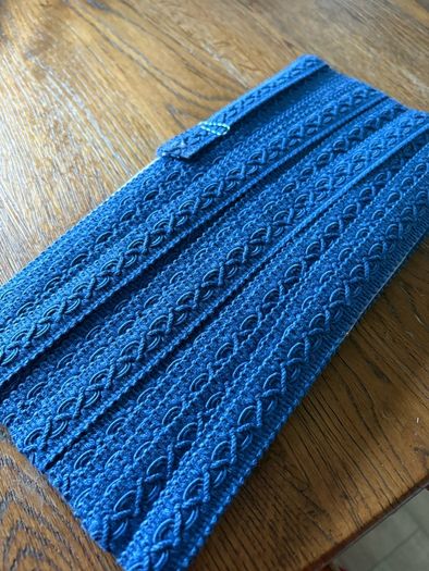 New 10.4 metres of blue half inch thick upholstery gimp