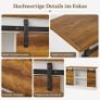Buffet Cabinet - Large Sideboard - Storage Cupboard, Kitchen Cabinet Server with Sliding Barn Doors, Storage Sideboard Console Table for Dining Room Living Room Hallway Entrance Area Image 6
