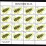 2003 Ireland Irish Beetles (41c Ladybird, 50c Leaf Beetle, 57c Great Diving Beetle, E1Green Tiger Beetle) Commemorative Stamps Sheetlet Plate 1B1B1B1B MNH Image 3
