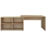 Corner Desk 4 Shelves Oak Image 3