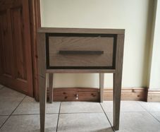 Bedside Locker - Bentley Designs Rimini Aged Oak & Weathered Oak 1 Drawer Nightstand