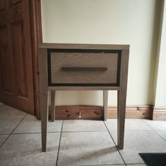Bedside Locker - Bentley Designs Rimini Aged Oak & Weathered Oak 1 Drawer Nightstand