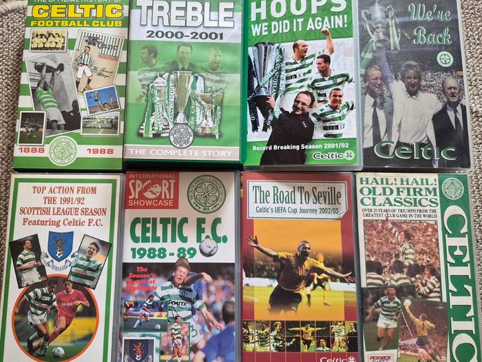 Glasgow Celtic VHS x 7 + 1 double tape