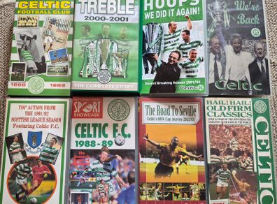 Glasgow Celtic VHS x 7 + 1 double tape