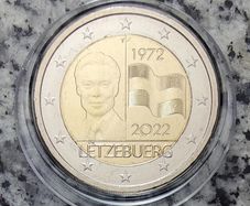 Luxembourg 2 Euro Base Metals Uncirculated Coin 2022 - 50th Anniversary of the Legal Protection of the Luxembourg Tricolour Flag. - 2 Euro Commemorative Coin