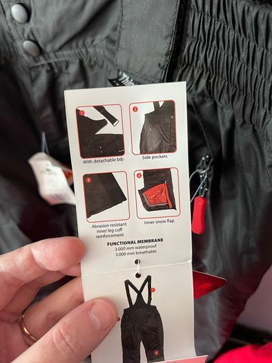 ski pants w/suspenders